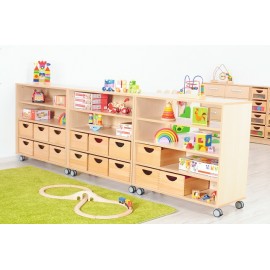 Dulap D cu 3 rafturi, pe roti Flexi - Moje Bambino - imagine 9