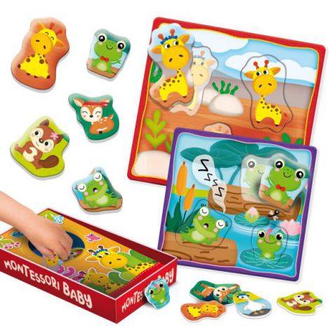 Lisciani Cutie Montessori Animalute - Joc Tactil - imagine 2