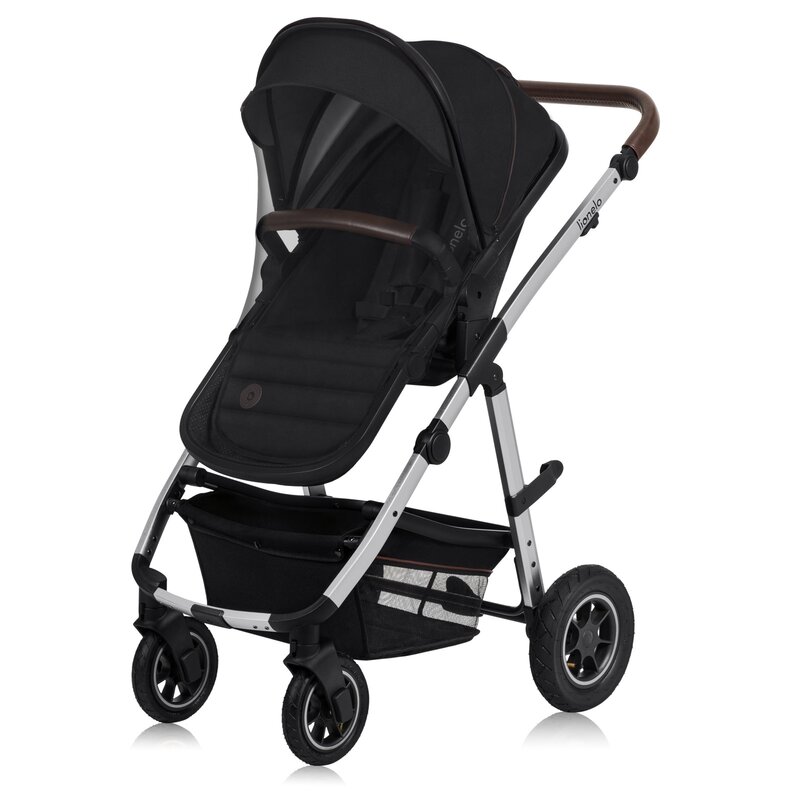 Carucior 3 in 1 Lionelo Amber, Aluminiu, Negru - imagine 5