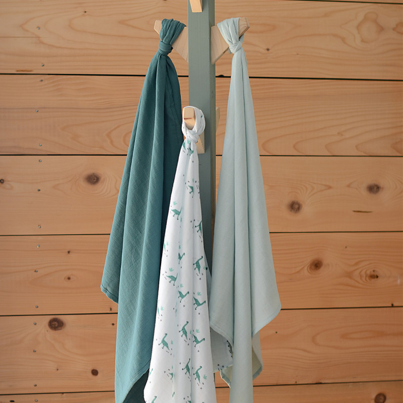Set 3 Museline Beaba Bumbac Organic 70x70 cm