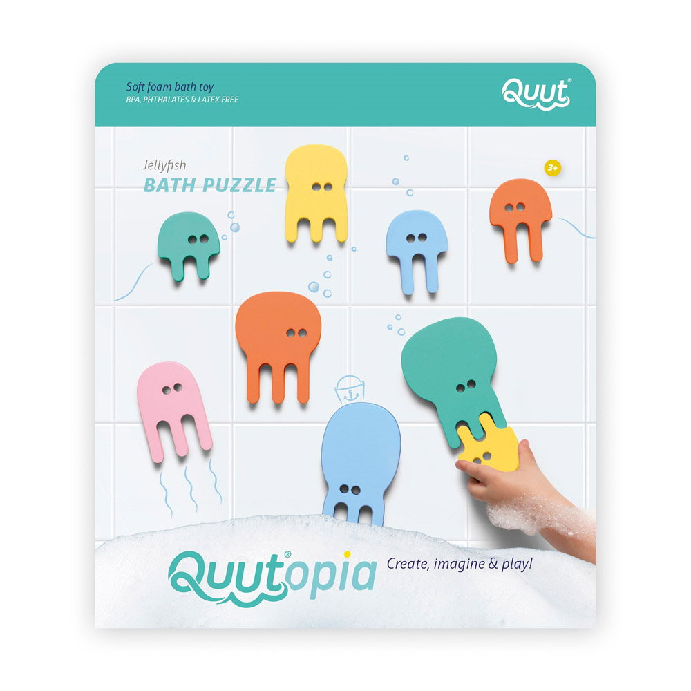 Puzzle Baie Meduze Quut Toys | Joc Educativ 10 Piese - imagine 5