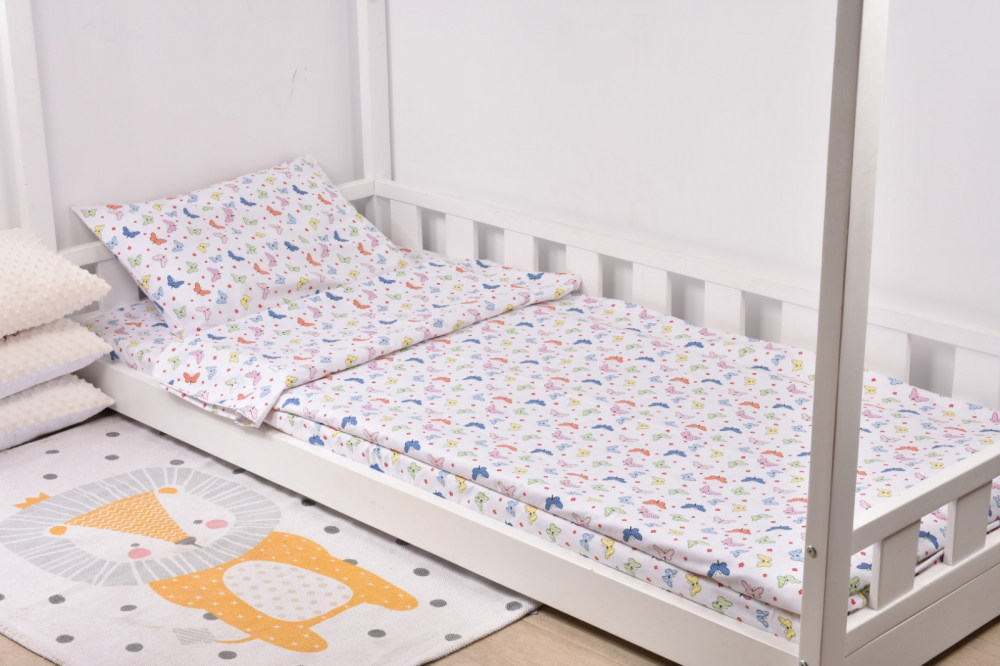Lenjerie 3 piese Fluturași Paturica Fermecată - imagine 3