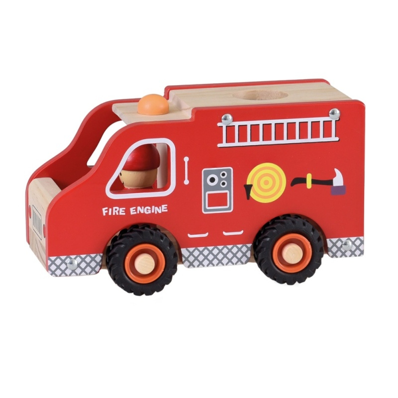Mașină Pompieri Lemn Egmont Toys | +12 Luni