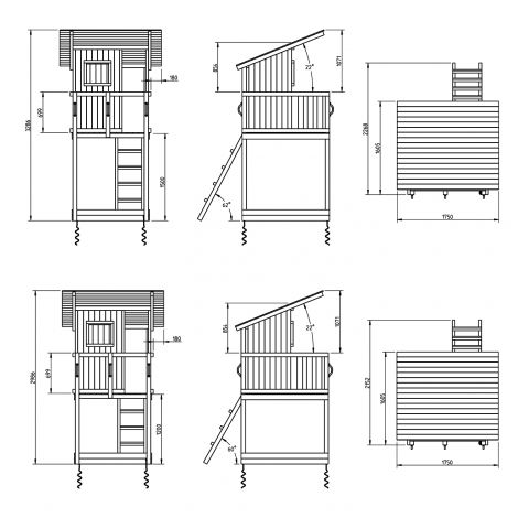 Spațiu Joacă BeachHut BlueRabbit 2.0 Lemn - imagine 7