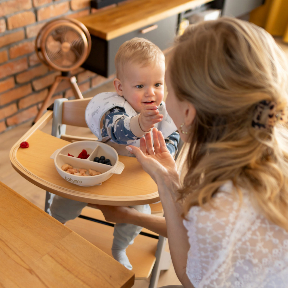 Farfurie Babyono Silicon cu Ventuza Bej - imagine 2