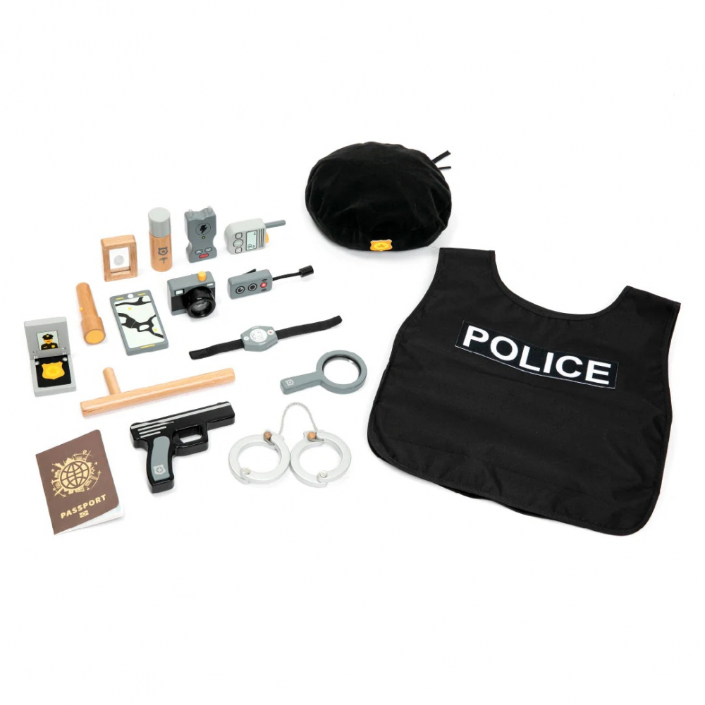 Set Politist Lemn 17 Piese UMU Toys