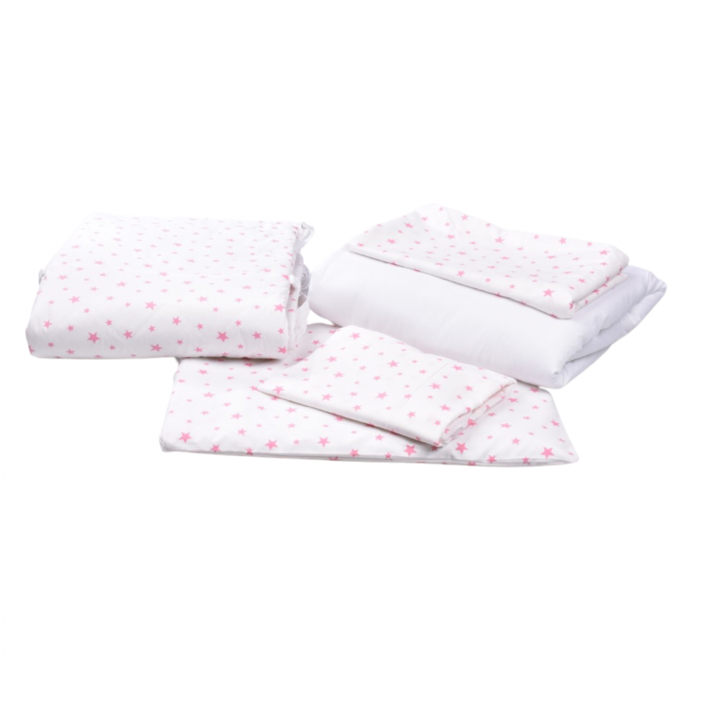 Lenjerie Patut Stelute Roz 6 Piese | Confort Family - imagine 2