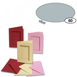 Set 5 Felicitari Decupaj Argintiu Folia Paper