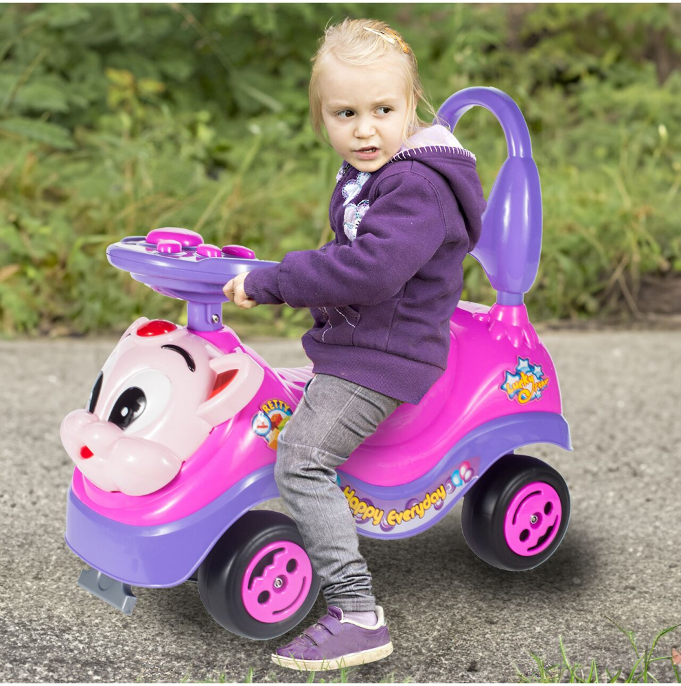 Mașinuță Malplay Kitty Pink Ride-on, 18 luni+ - imagine 10