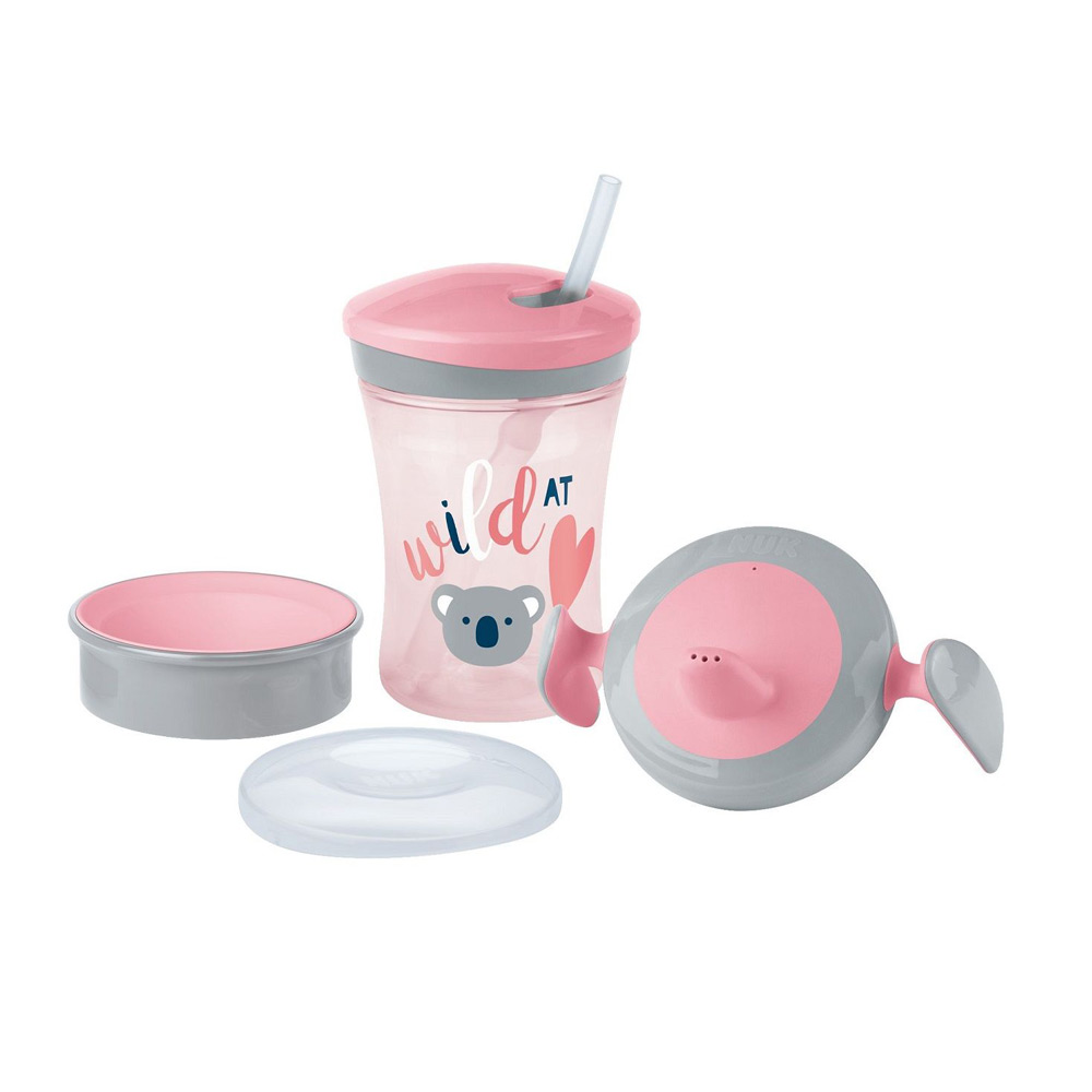 Set Cana NUK Evolution All-In-1 Roz | Tranziție Ușoară - imagine 2
