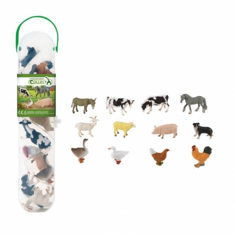 Tub 12 Figurine Animale Ferma Collecta - imagine 3