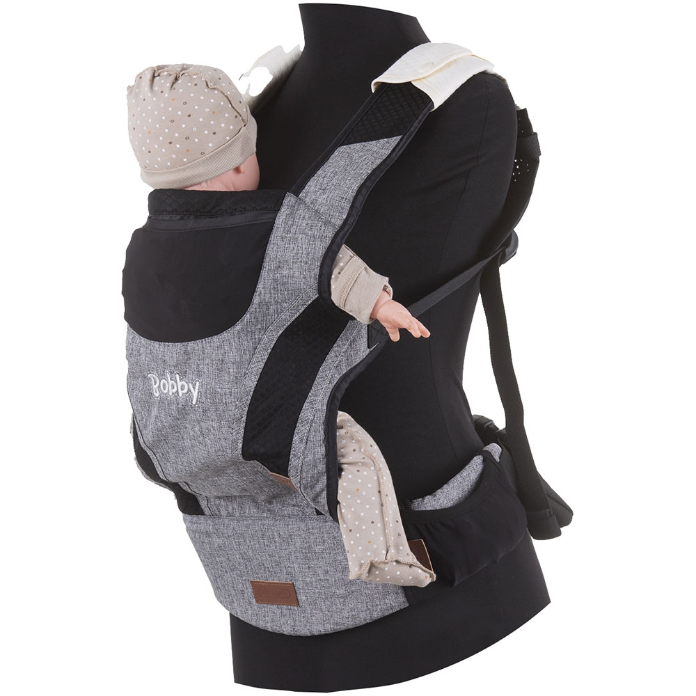 Marsupiu Chipolino Bobby Grey, ergonomic, 0-15 kg - imagine 7