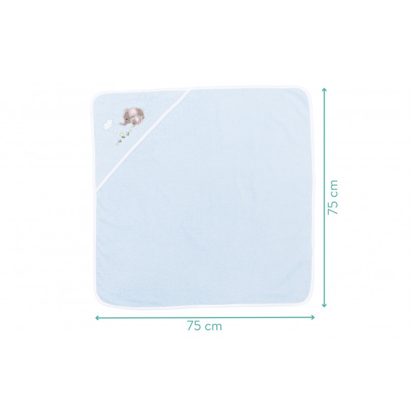 Prosop Brodat Fillikid Elefant Family Blue 75x75 cm - imagine 4