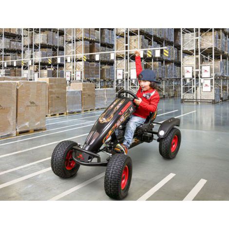 Kart Hot Rod BF1 Dino - Negru, Frână Pedale - imagine 8
