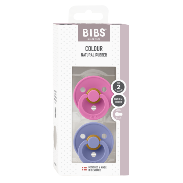 Set 2 Suzete Bibs Colour Latex, 6 luni+