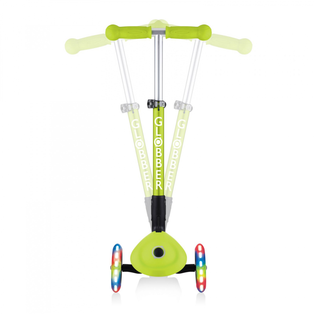 Trotineta Globber Junior Verde 3 Roti LED Pliabila - imagine 5
