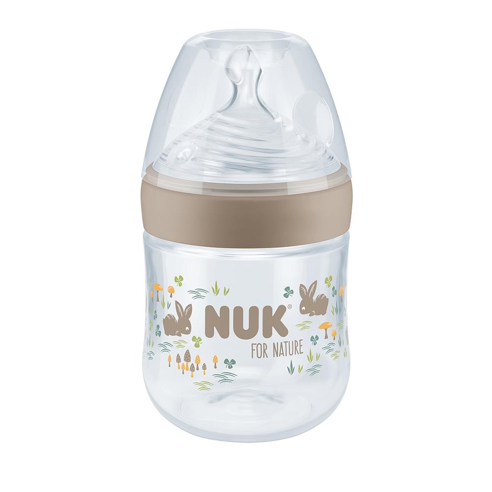 Biberon NUK for Nature 150 ml, Control Temperatură, Crem - imagine 3