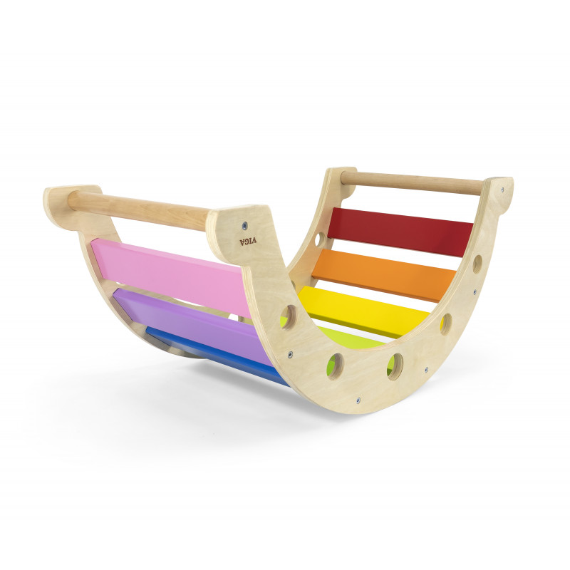 Balansoar Curcubeu Viga Multifuncțional din Lemn - imagine 9