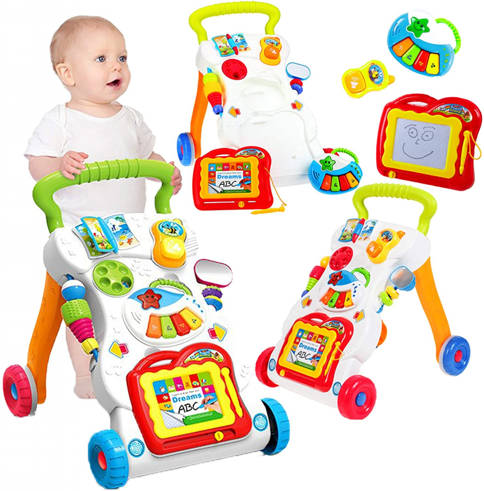 Antepremergator MalPlay Educativ cu Pian si Tabla - imagine 14