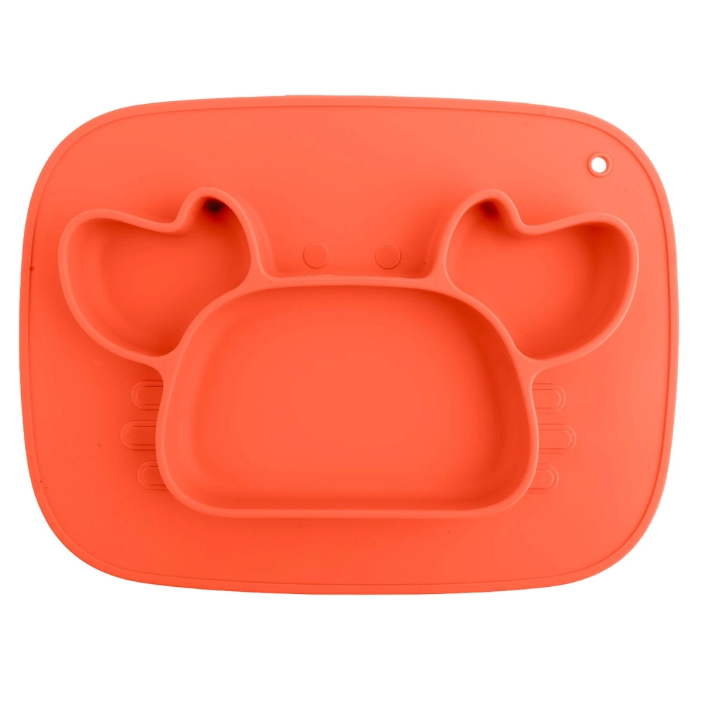 Farfurie Crab Rosu Ricokids Compartimentata Fara BPA - imagine 4