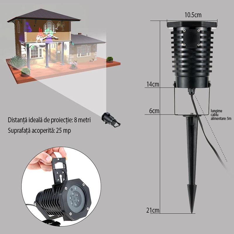 Proiector LED Lepson 12W - 15 Figurine - imagine 4
