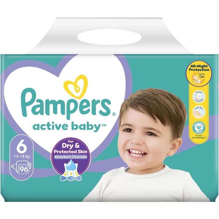 Pampers Active Baby Mega Box | 96 Scutece - imagine 9