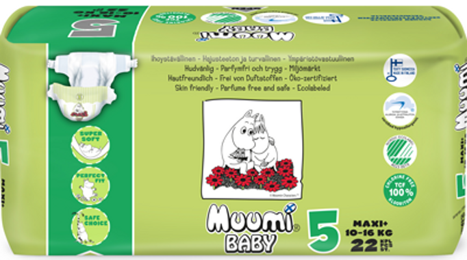 Scutece Eco Muumi Baby 5 Mini, 10-16 kg, 22 buc - imagine 2