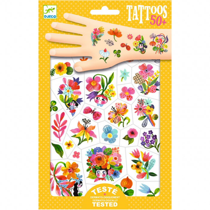 Tatuaje Djeco Flori Colorate | Non-alergice