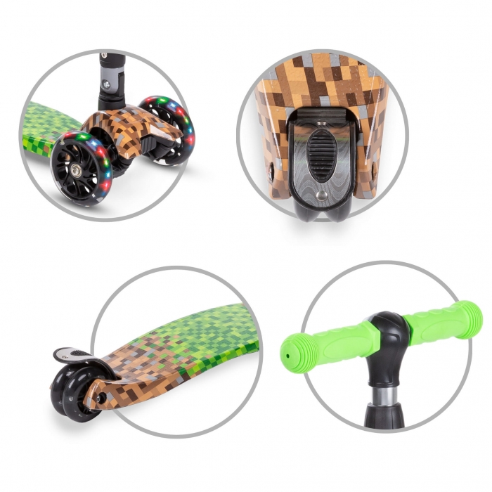 Trotineta Kidwell Vento Game Pliabila, LED, 3 Ani+ - imagine 9