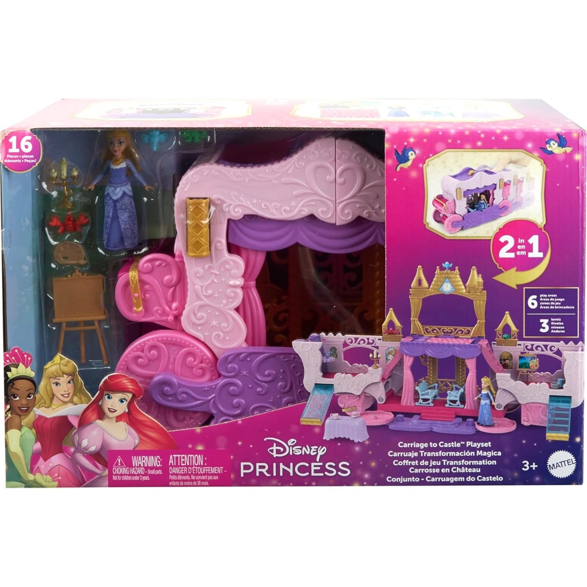 Set Carriage to Castle Disney Princess 2-in-1
