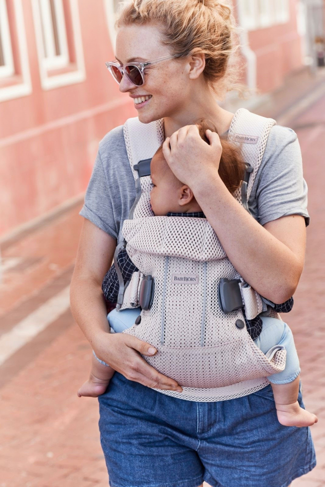 Babybjorn One Air Pearly Pink - Ergonomic 3D Mesh - imagine 5