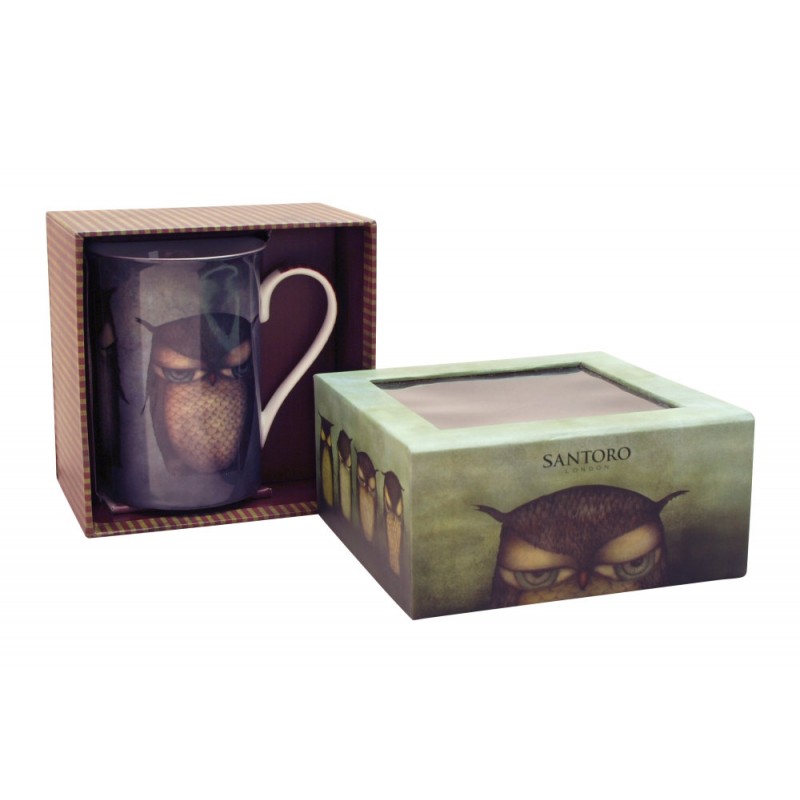 Cana Grumpy Owl Portelan | Cadou Ideal 250ml