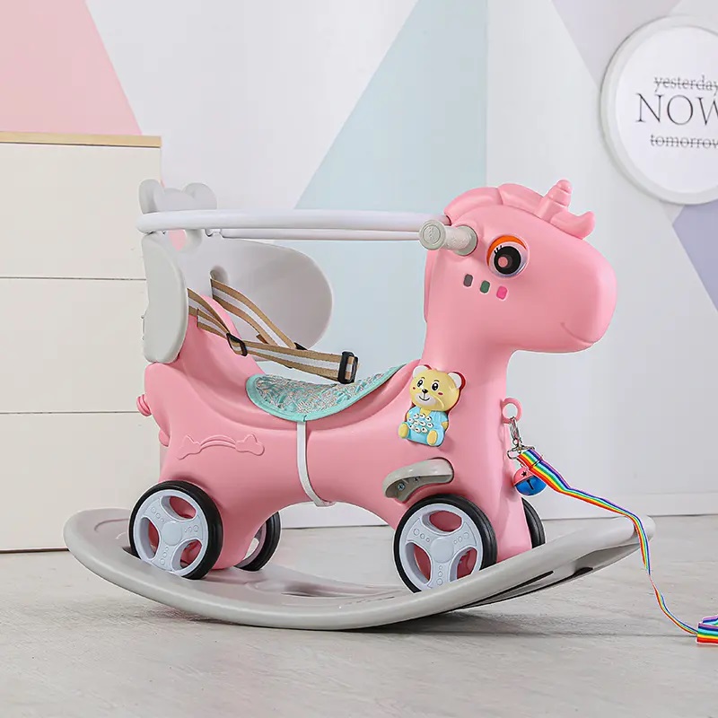 Balansoar 3 in 1 Nichiduta Happy Unicorn Roz - imagine 6