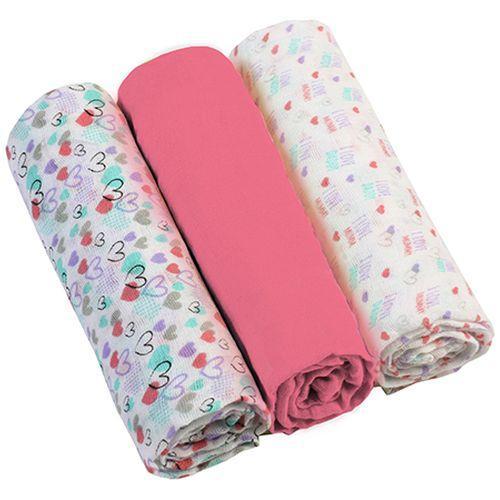 Scutece BabyOno Textile 3 Buc Roz - Confort Natural - imagine 2