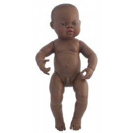 Păpușă Bebeluș African Băiat 40 cm Miniland - imagine 2