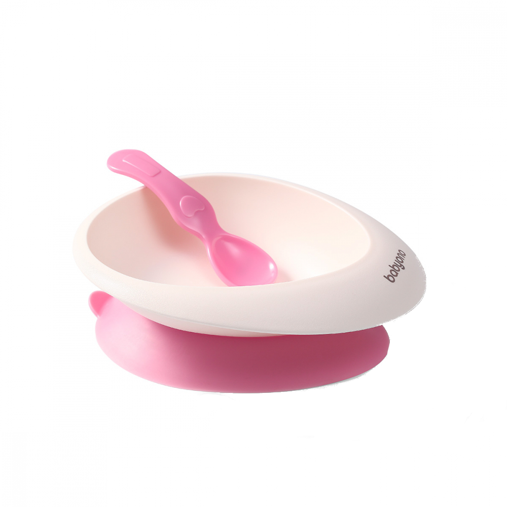 Set Castron și Linguriță Babyono Roz - imagine 4