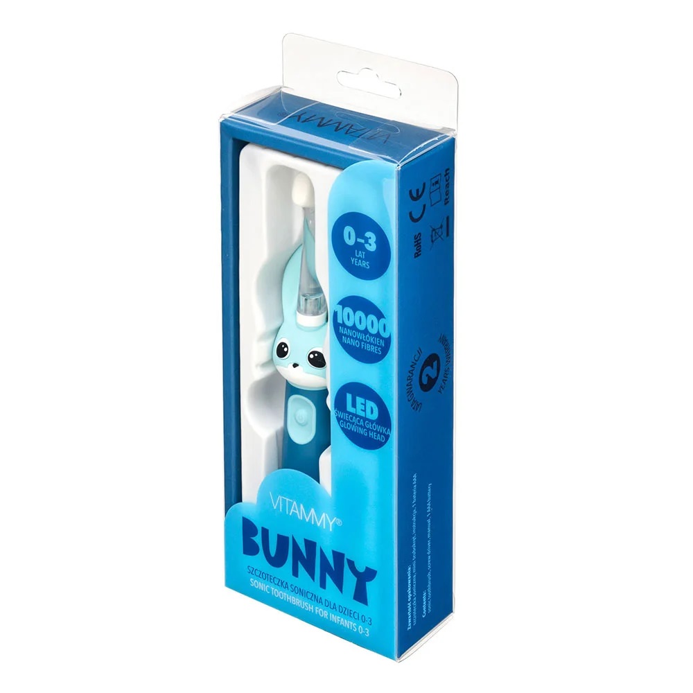 Periuță Electrică Vitammy Bunny Blue 0-3 Ani - imagine 2