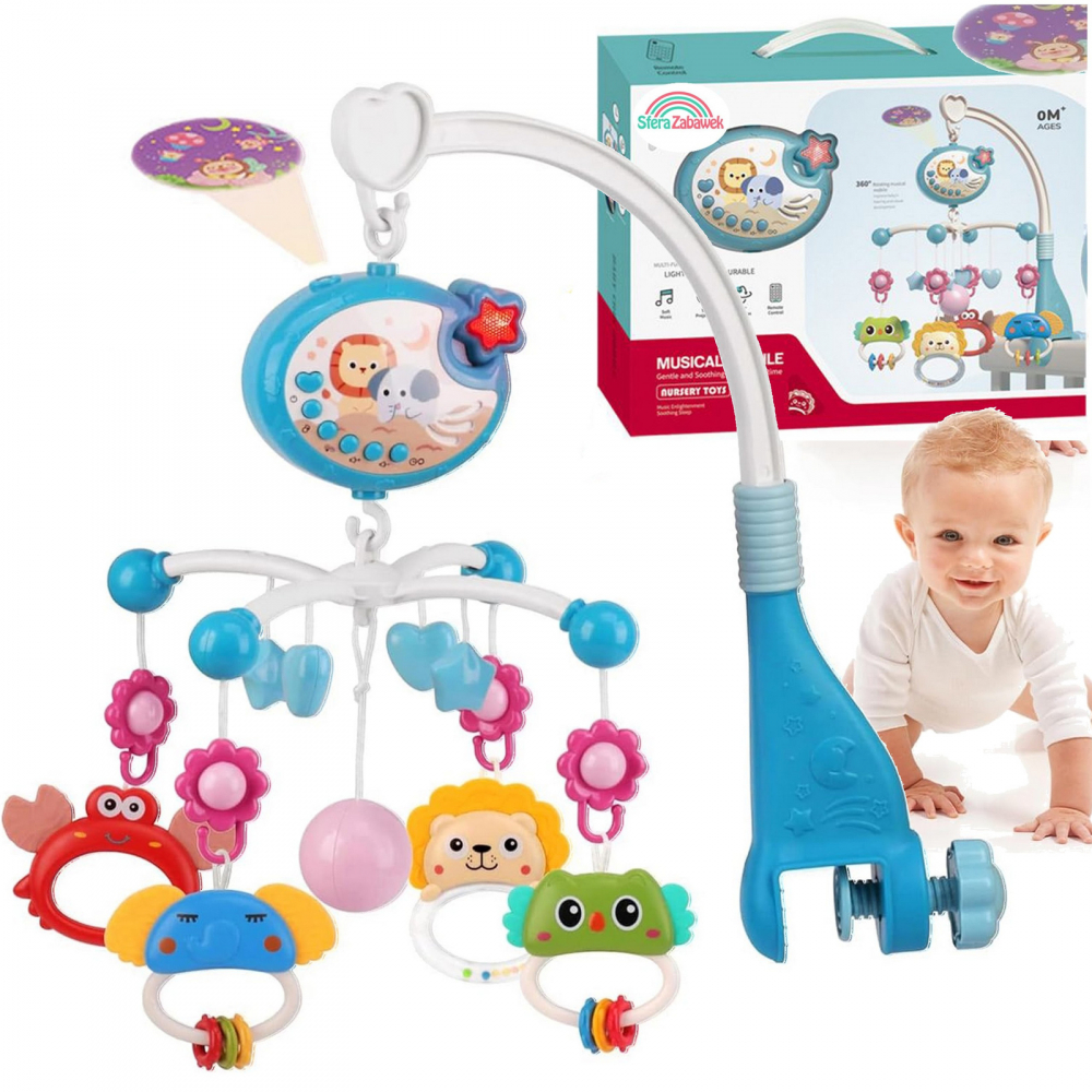 Carusel Muzical Proiector Blue | Sfera Zabawek - imagine 2