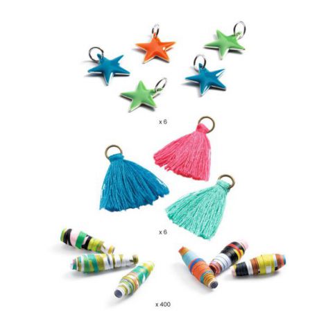 Atelier DIY Brățări Margele Hartie Djeco - imagine 3