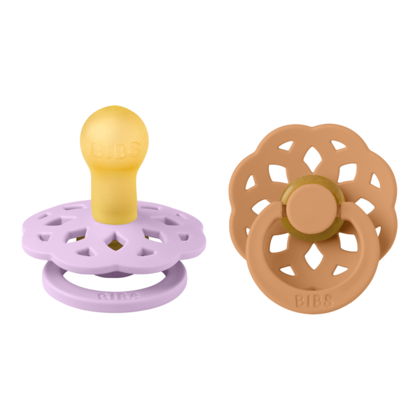 Set 2 Suzete BIBS Bohome, 0+ Luni, Violet Sky/Pumpkin - imagine 4
