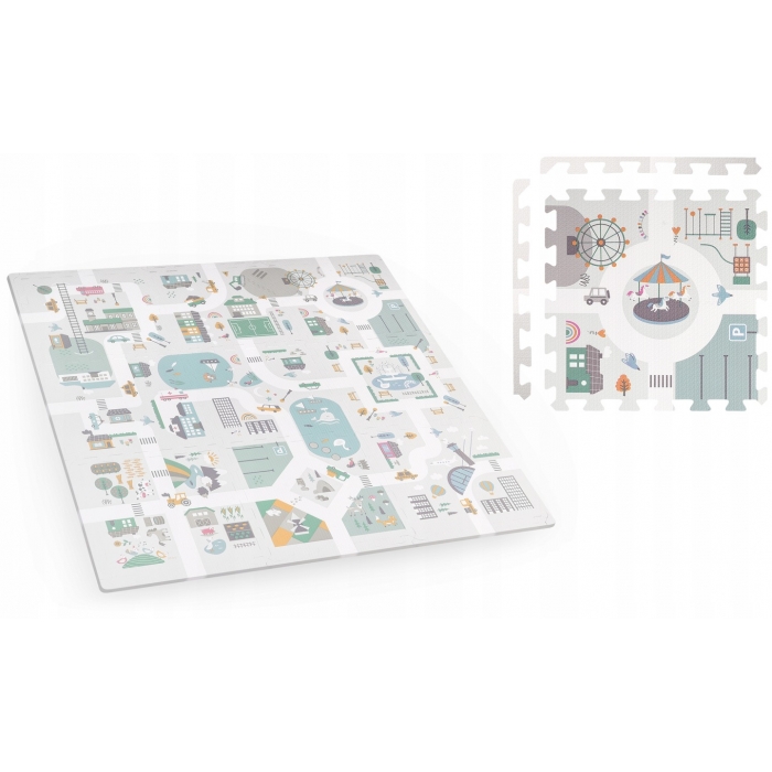 Covor Puzzle Nukido Town, EVA Antialunecare - imagine 6