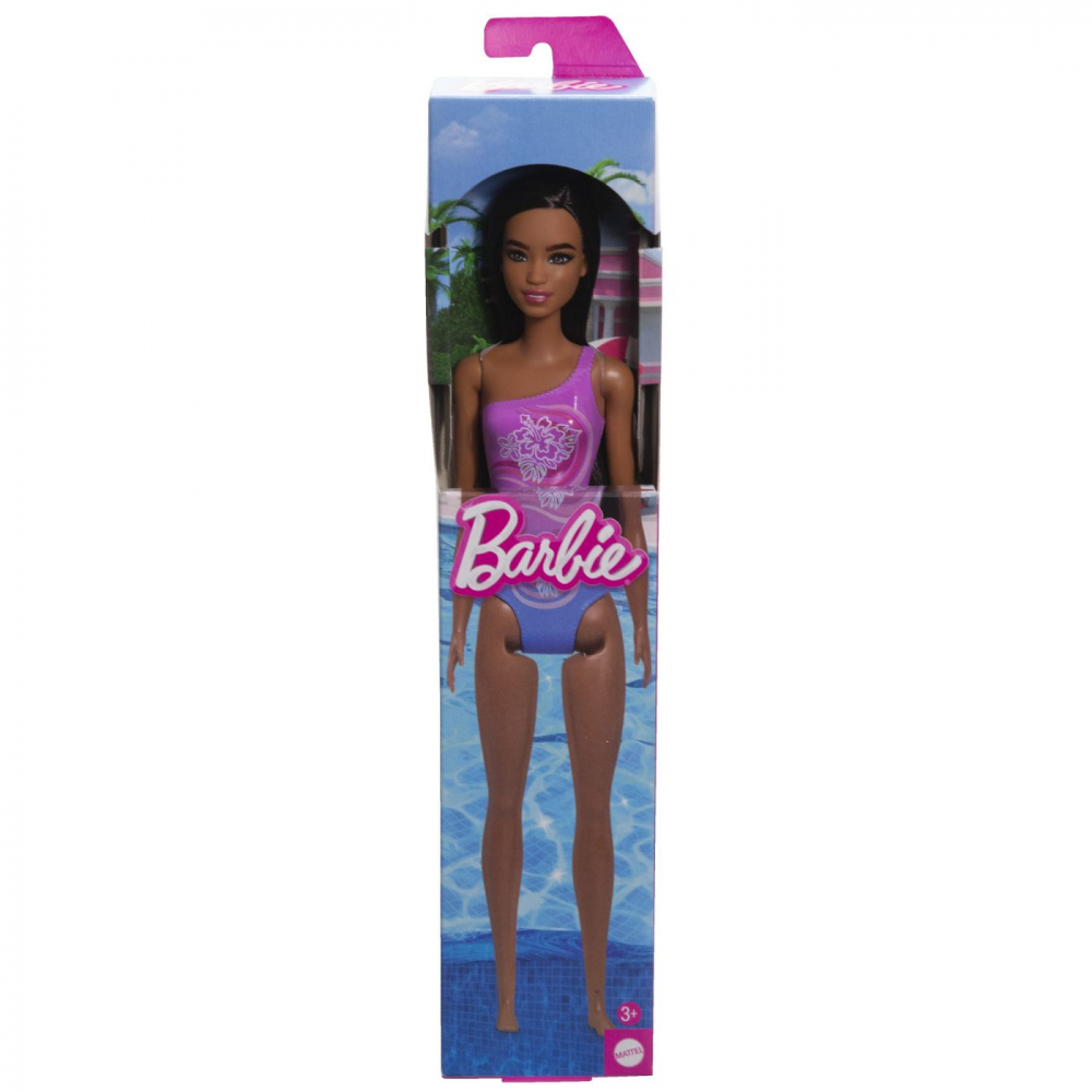 Păpușă Barbie Brunetă cu Costum de Baie Mattel