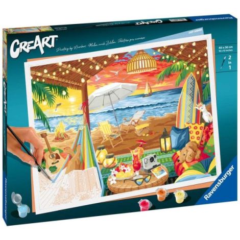 Ravensburger CreArt: Pictura pe Numere Cabana - imagine 2