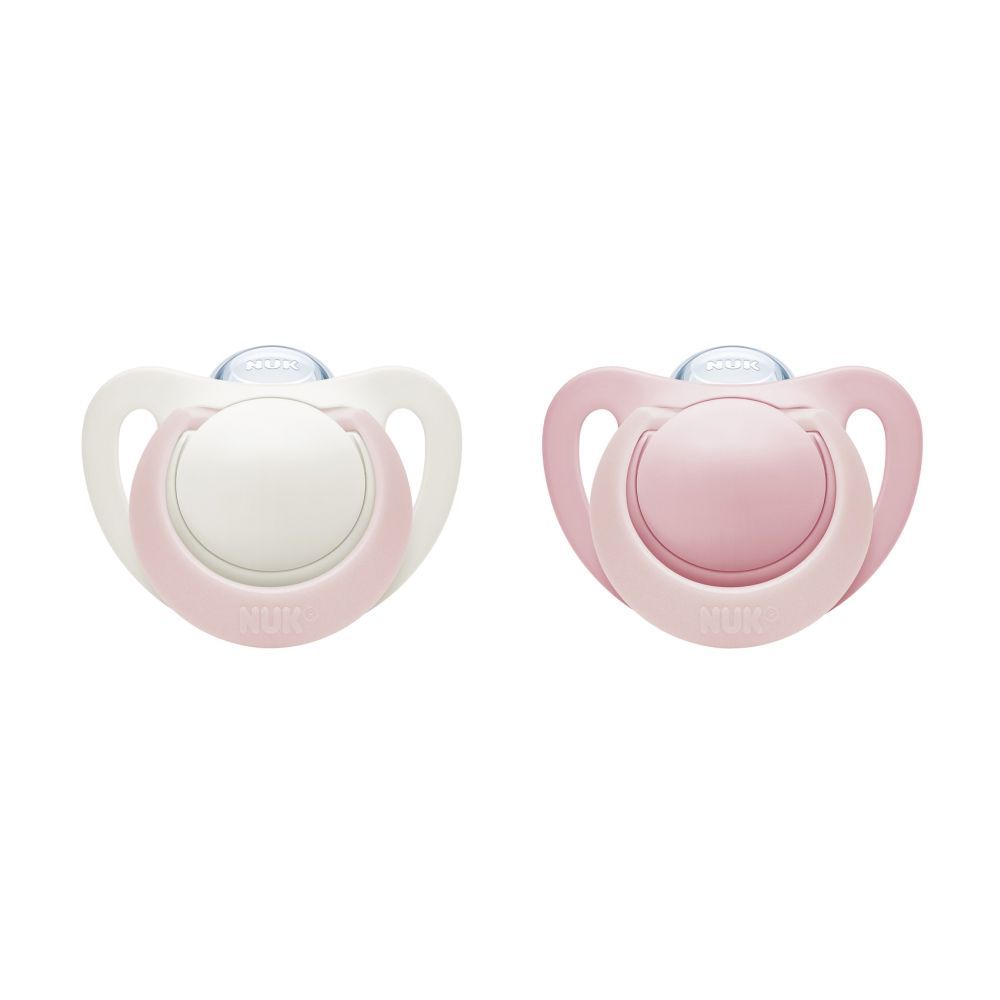 Set 2 Suzete NUK Genius Silicon M3, Roz