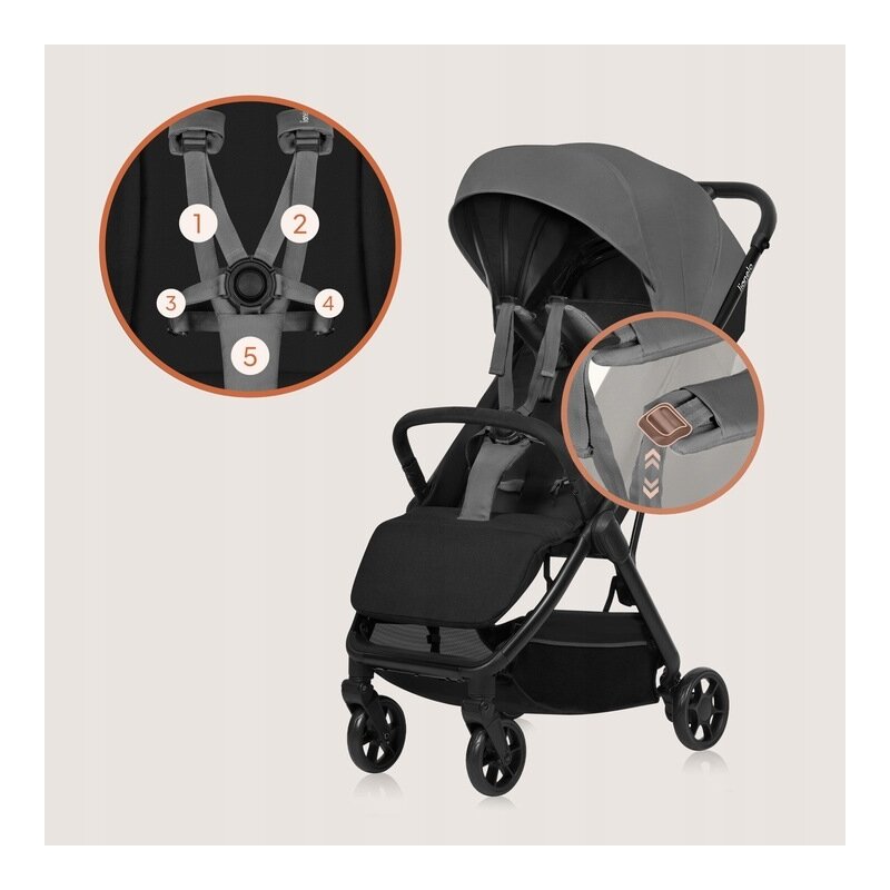Lionelo Julie Air - Carucior sport usor, 7.5kg - imagine 3