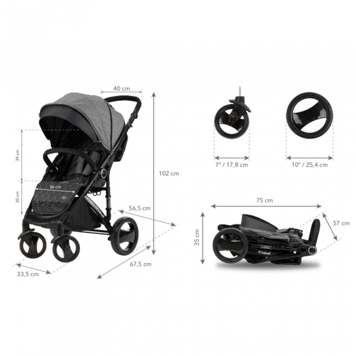 Carucior Sport Kidwell Carell Dark Gray - imagine 9