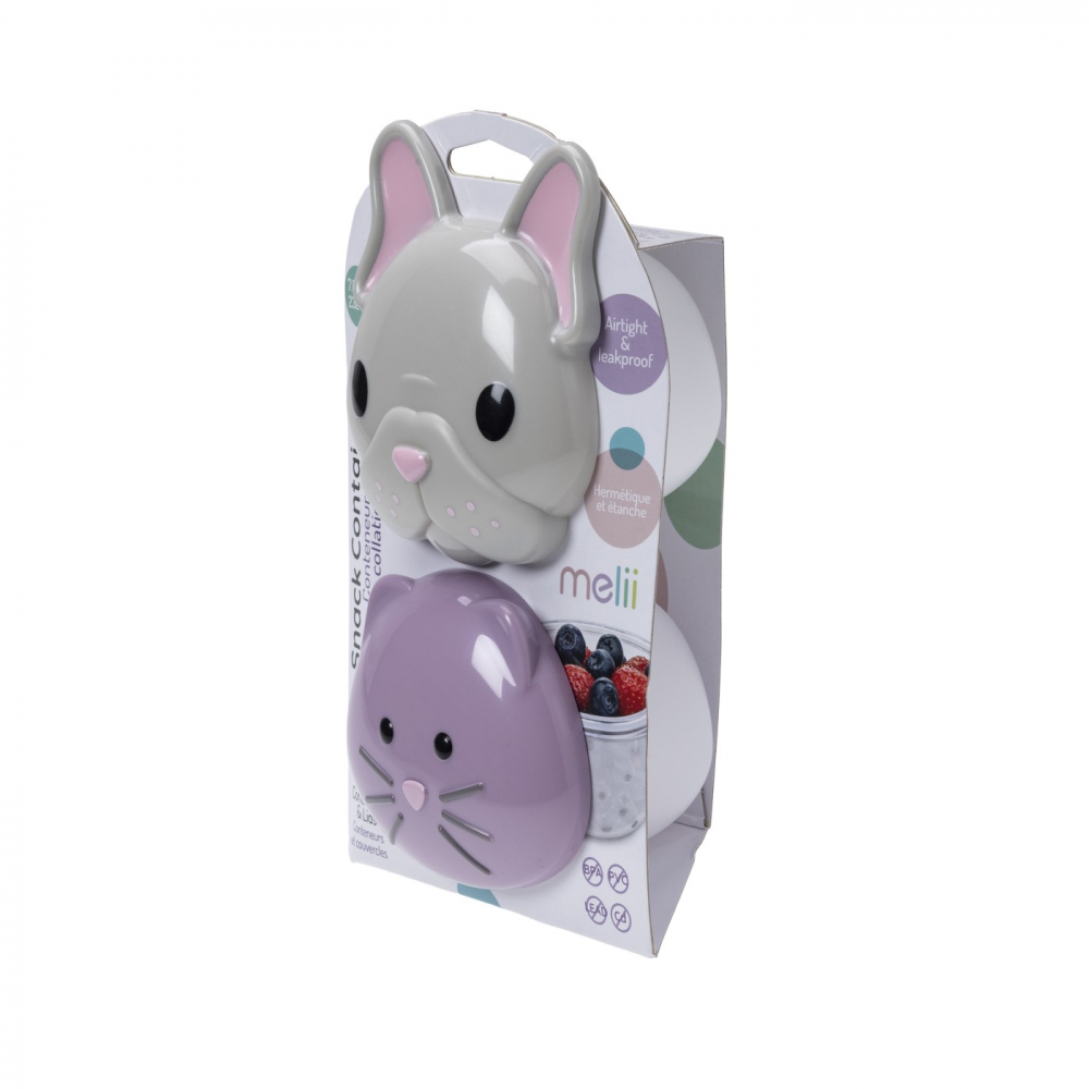 Set 2 Recipiente Hrana Bebe Melii Model Bulldog - imagine 2