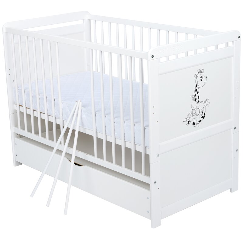 Patut Babyneeds Nadia II Girafa 120x60 cu Sertar - imagine 3