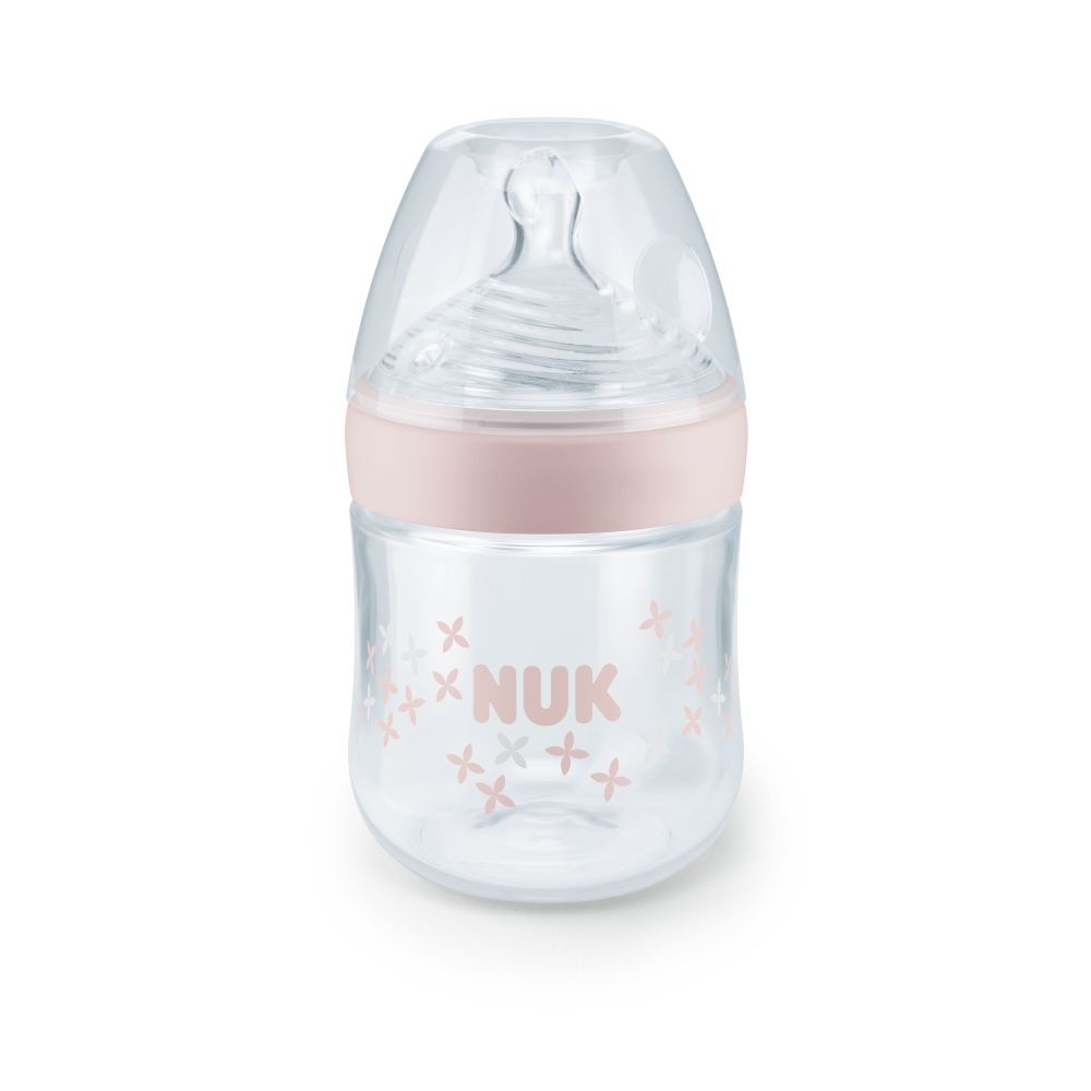 Biberon NUK Nature Sense Roz 150 ml, 0-6 luni - imagine 2