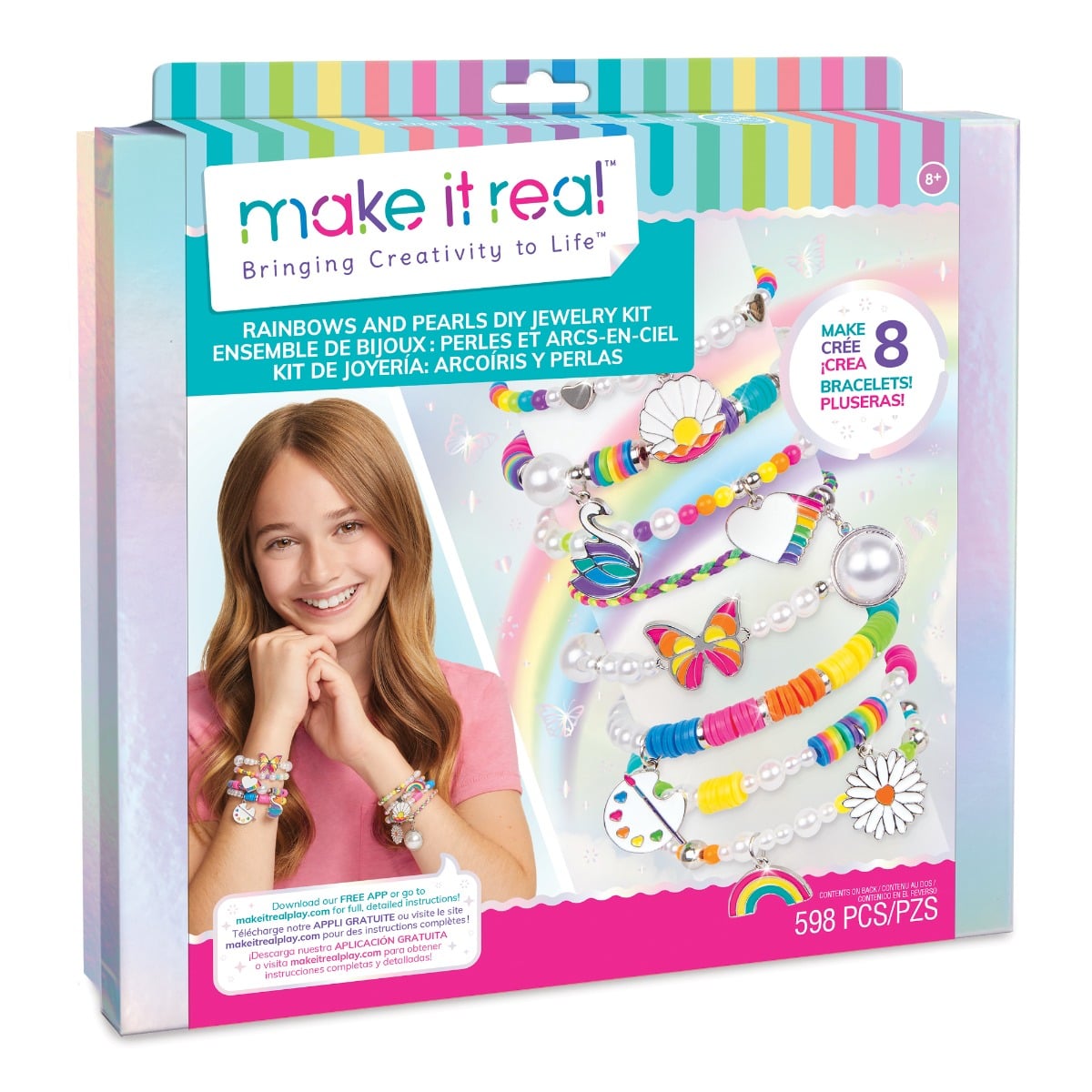 Set Bijuterii DIY Curcubeu Make It Real, 598 Piese